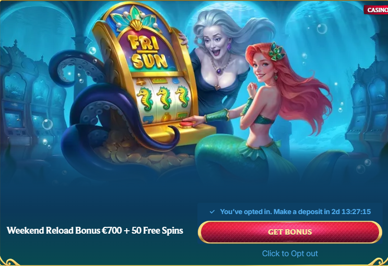 AquaWin Casino Reload promotion