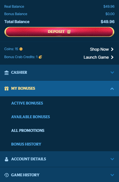 AquaWin Casino Welcome Package offer