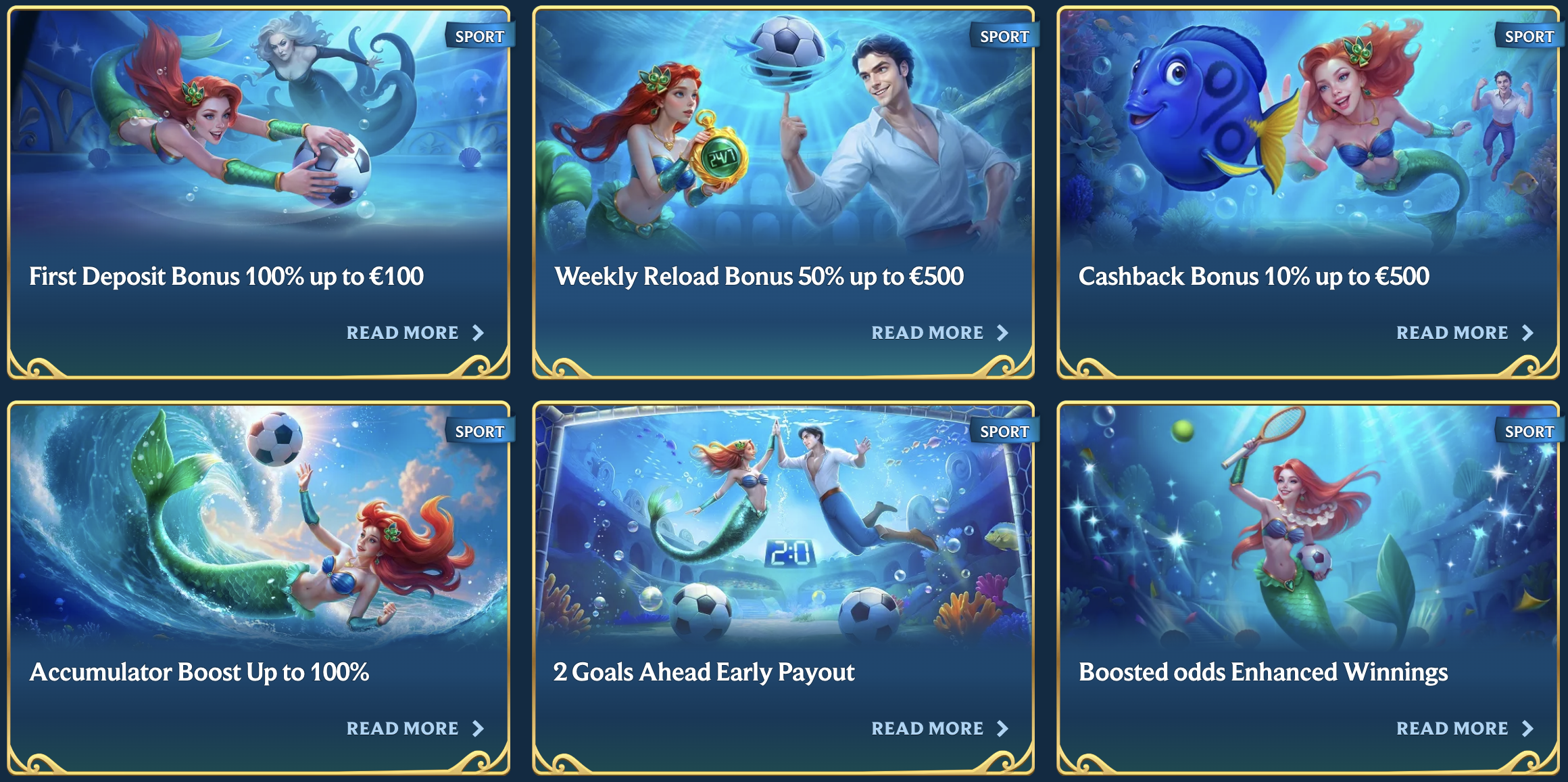 AquaWin Sports Betting Bonuses
